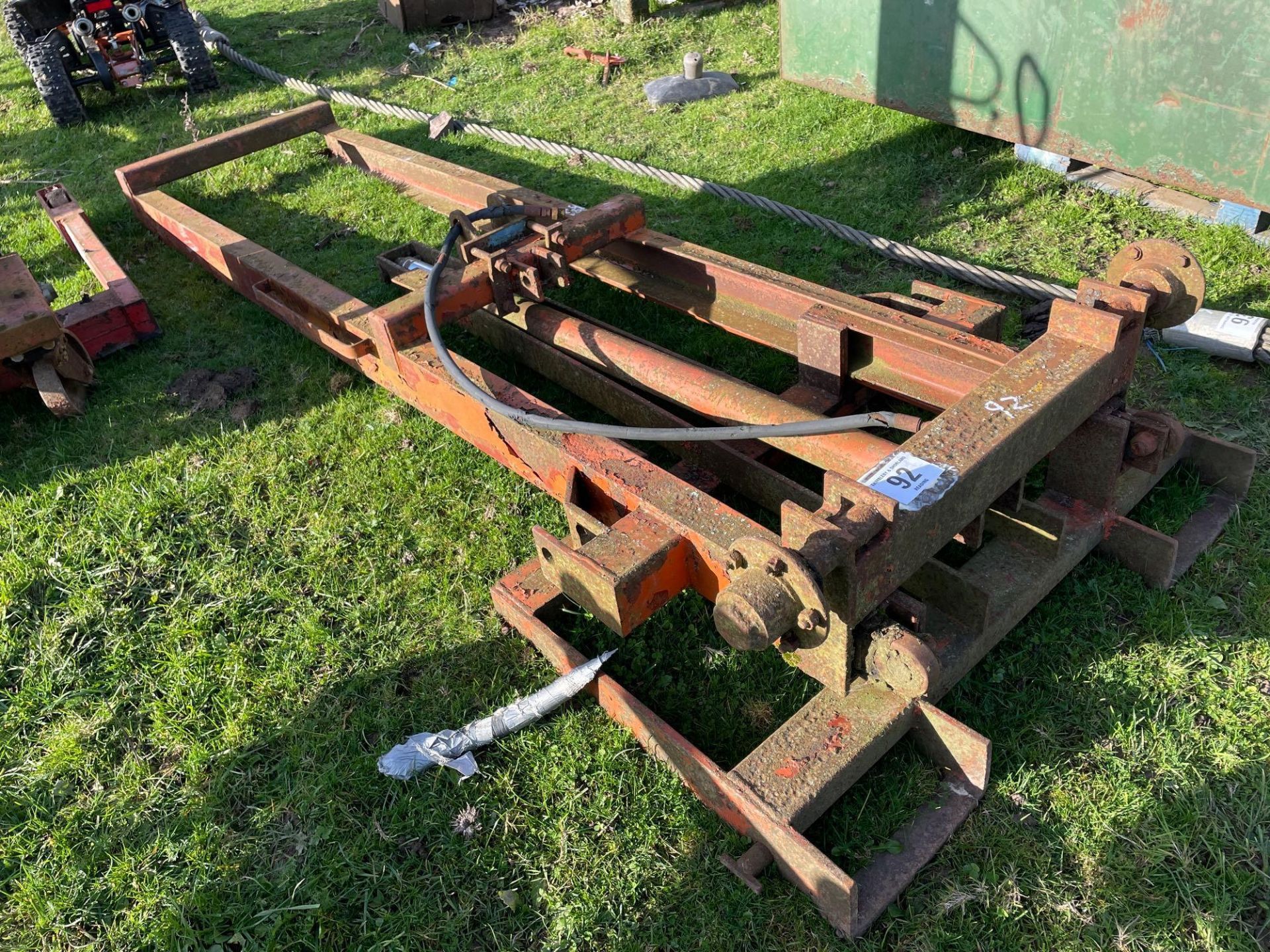 Rear mounted forklift