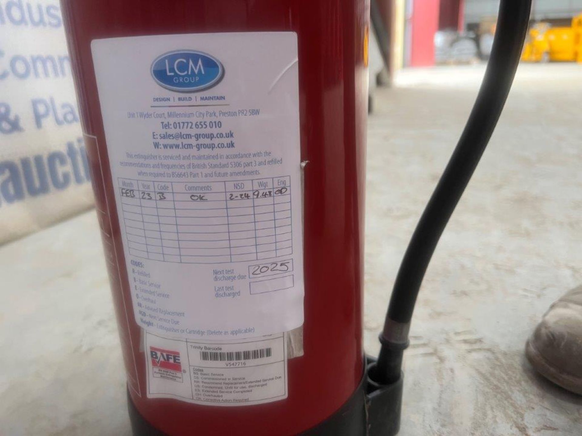 Two 6kg ABC Powder Extinguishers on Trolley - Tested 28-02-2023 - Image 4 of 7