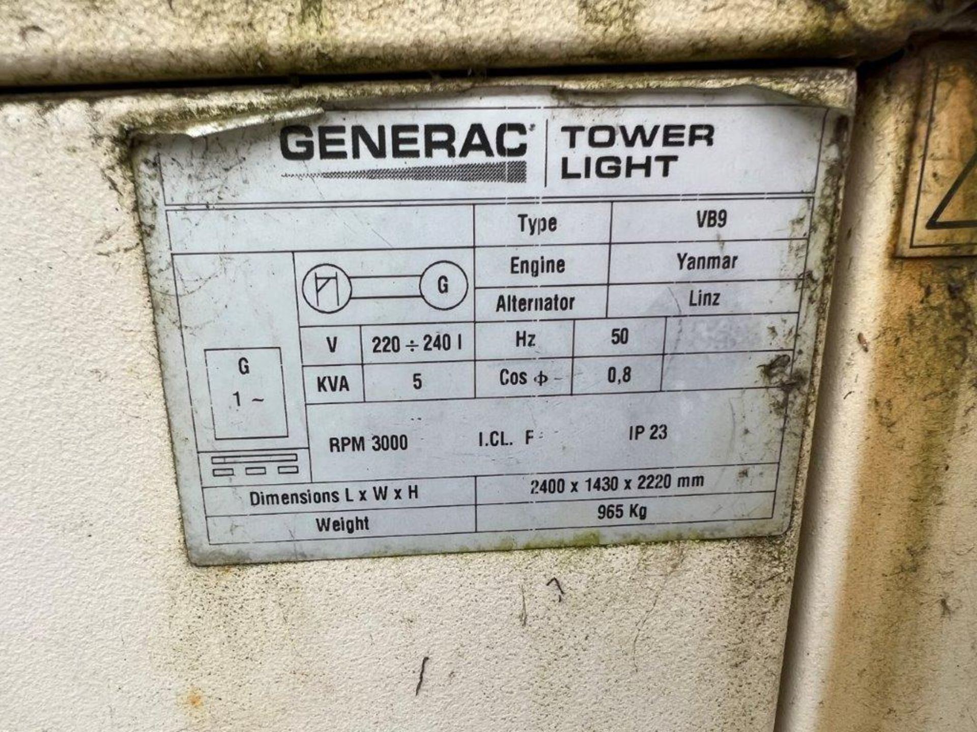 GENERAC VB9 Tower Light - 2017 - Image 11 of 13