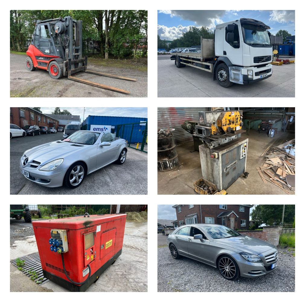 A selection of Plant, Commercial Vehicles, Private Vehicles, Tools & Equipment