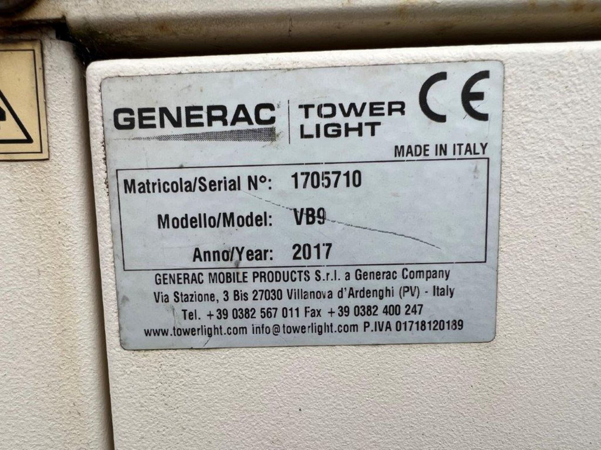 GENERAC VB9 Tower Light - 2017 - Image 8 of 13