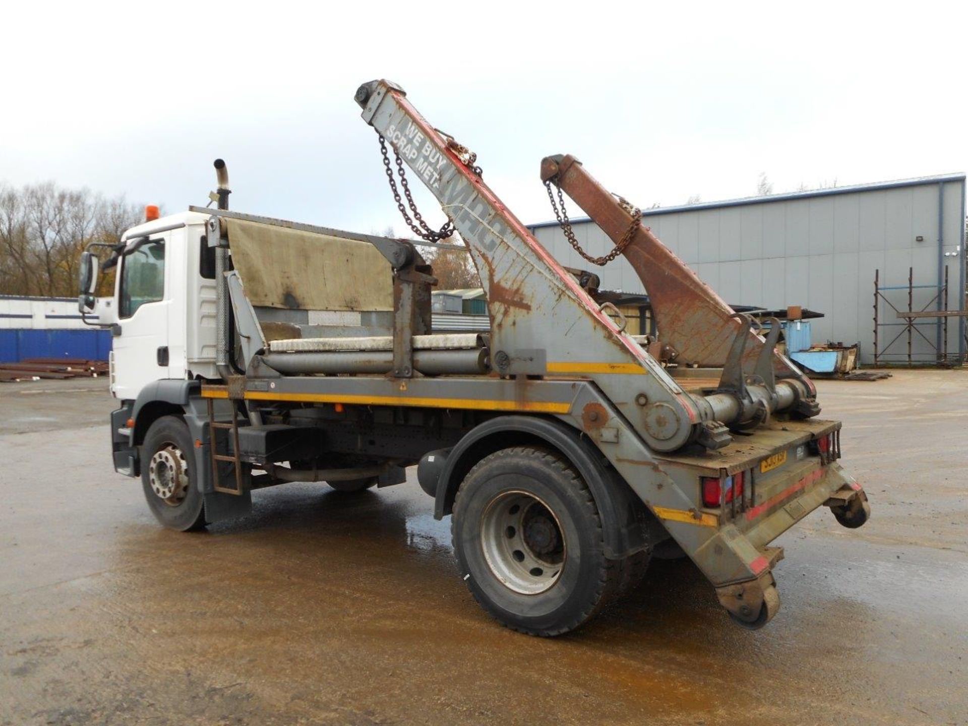 MAN TGM 18.250 4X2 BB with a HUVA LIFT HG Skip Loader and HYVA Auto Sheet - Image 7 of 15