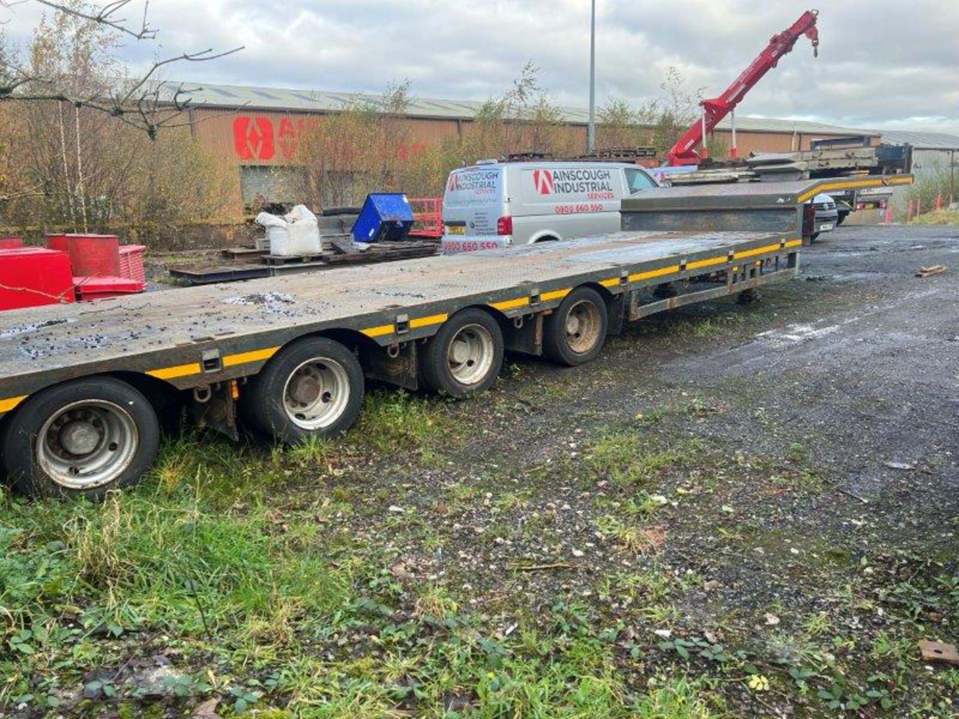 BROSHUIS 4 Axle AOU-16-24 Extendable Step Frame Lowloader Trailer, 2009 - Image 5 of 16