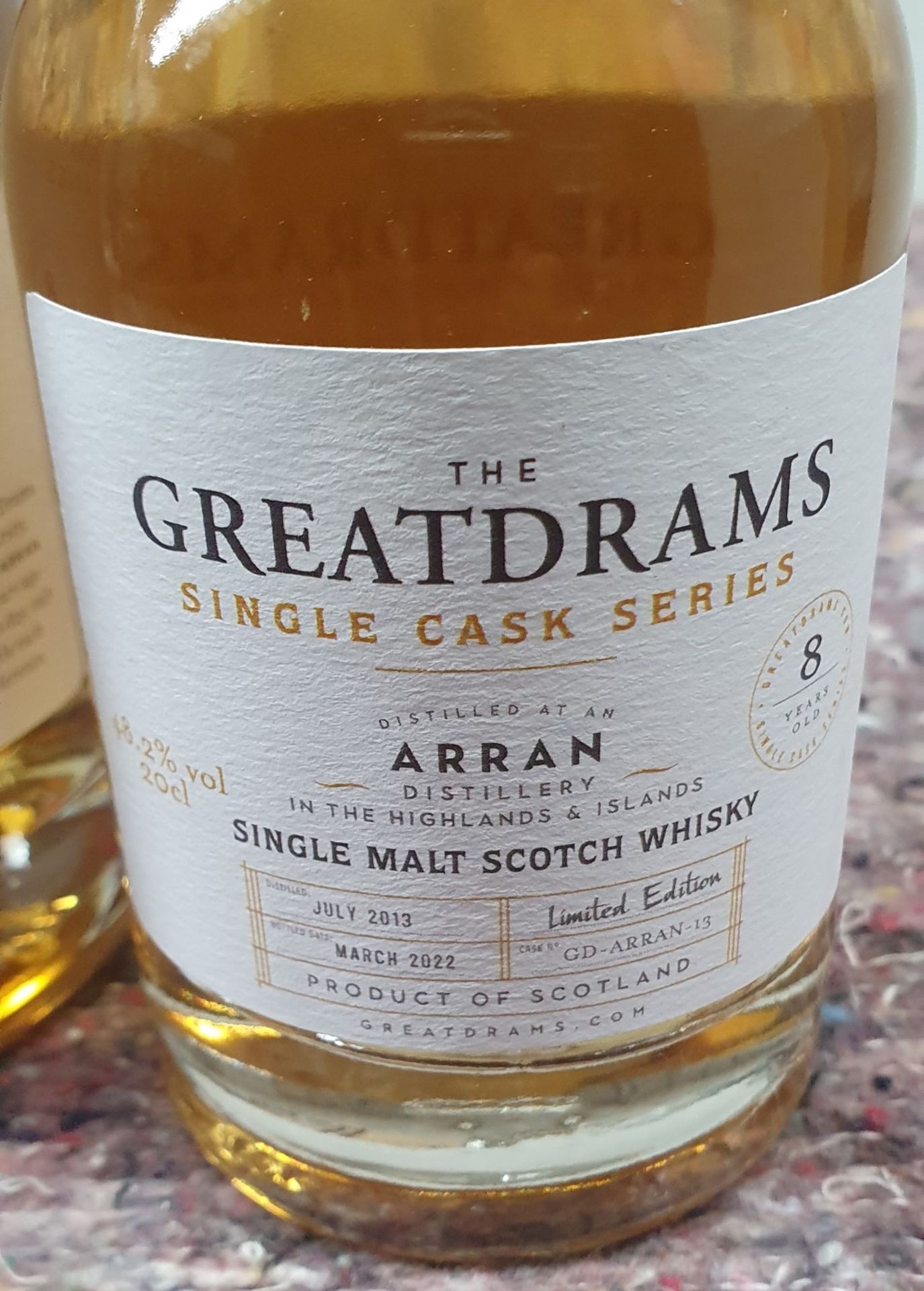 2 x Bottles of Greatdrams Single Cask Series Arran Single Malt Scotch Whisky - Includes 20cl and - Image 2 of 4