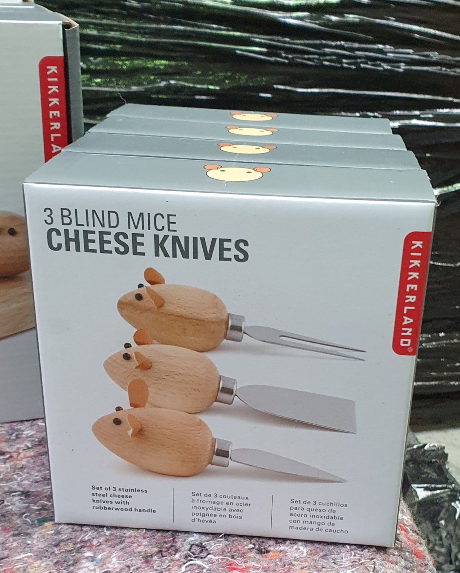 4 x Three Blind Mice Cheese Board and Knife Sets, 4 x Cheese Knife Sets and 4 x Vegan Wax Wraps - - Image 5 of 6