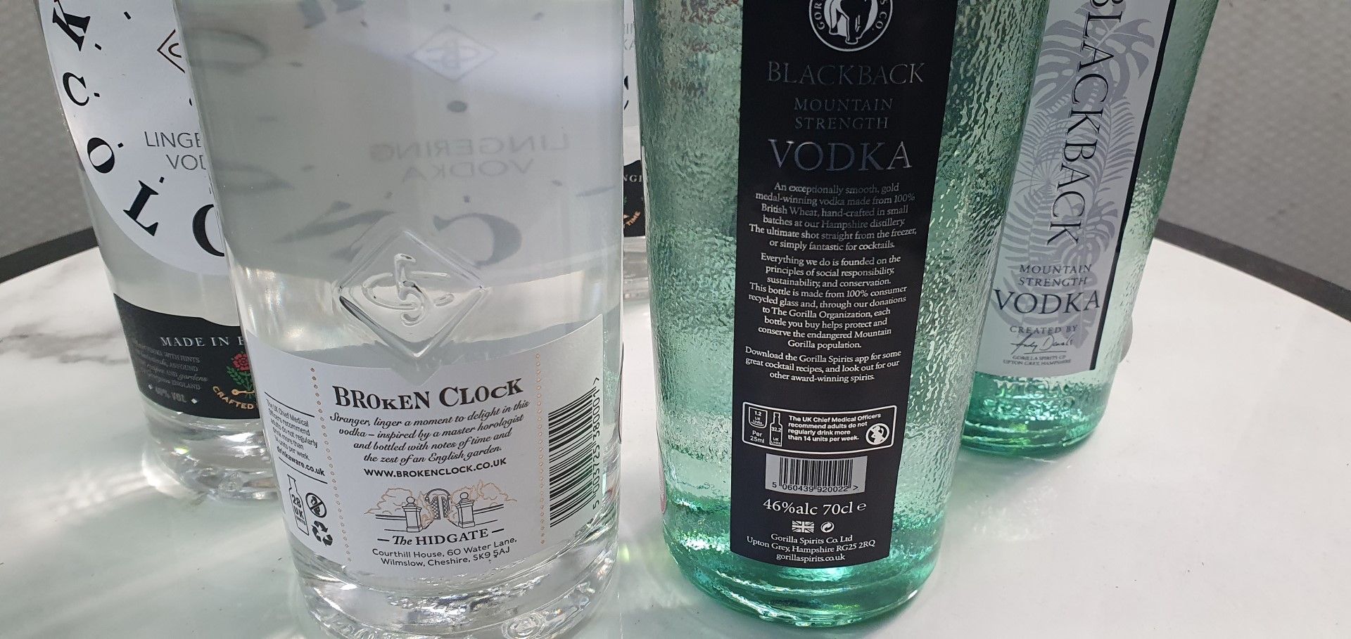 5 x Assorted Bottles of Premium Vodka - Includes 3 x Broken Clock 70cl 40% Lingering Vodka and 2 x - Image 3 of 4