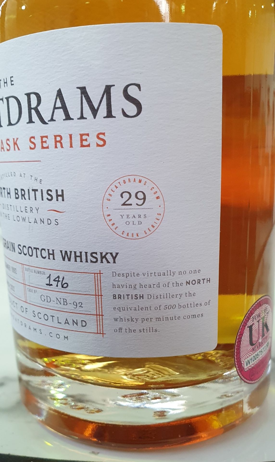 1 x Rare Drams Series 1992 North British 29 Year Old Single Cask Single Grain Whisky 50cl - Limited - Image 4 of 6