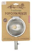 6 x Kikkerland Huckleberry Pop Corn Makers - Ideal For Camping Trips - New Stock - RRP £120 - Ref: