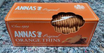 8 x Annas Original Orange Thins 150g - New Stock - Ref: TCH283 - CL840 - Location: Altrincham