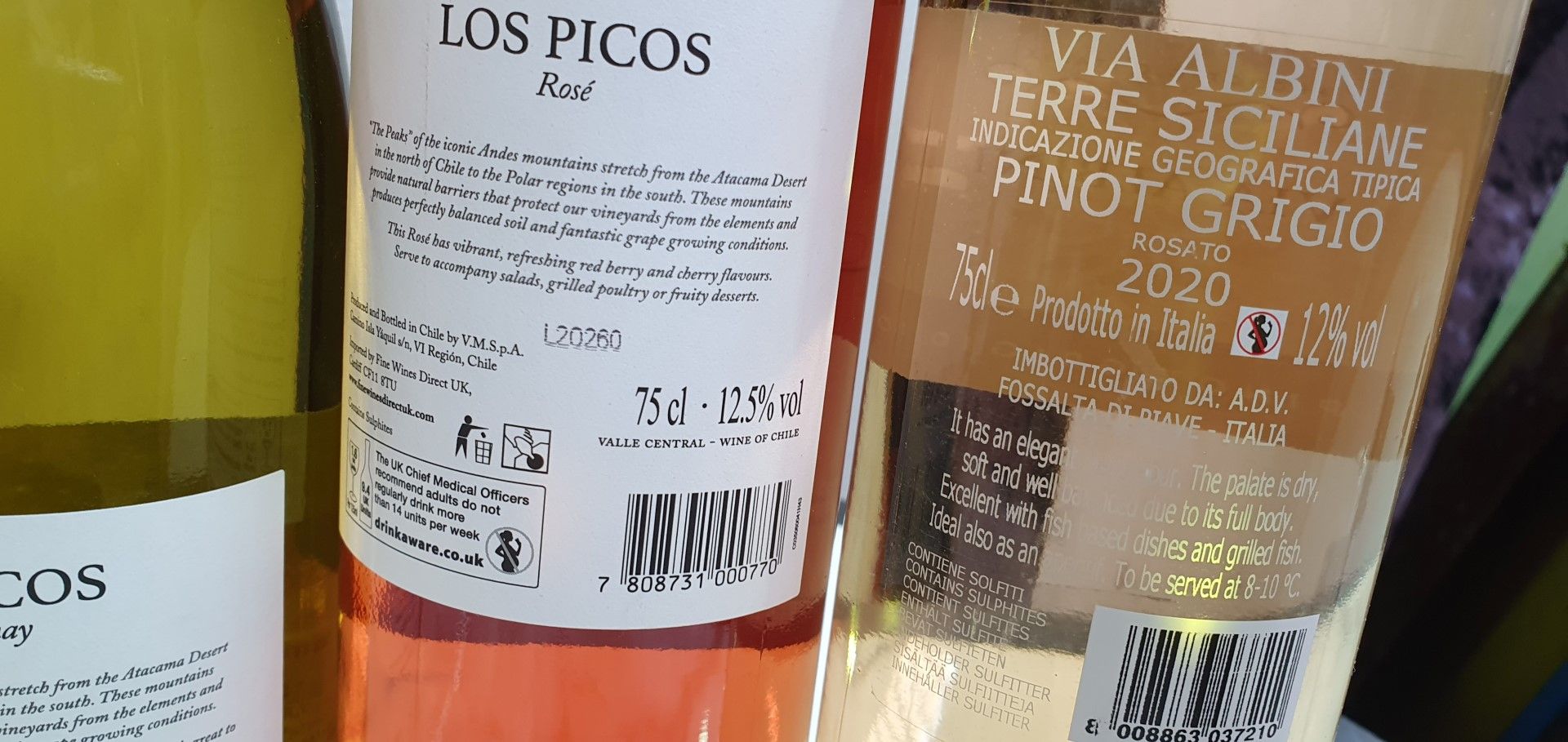 5 x Bottles of Assorted 75cl Wines - Includes Los Picos Sauvignon Blanc, Chardonnay, Rosé and Via - Image 6 of 7