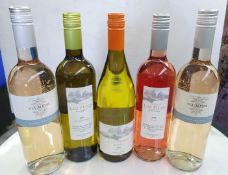 5 x Bottles of Assorted 75cl Wines - Includes Los Picos Sauvignon Blanc, Chardonnay, Rosé and Via