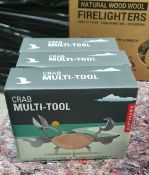 3 x Kikkerland Crab Multi Tools - New Stock - Ref: TCH231 - CL840 - Location: Altrincham WA14