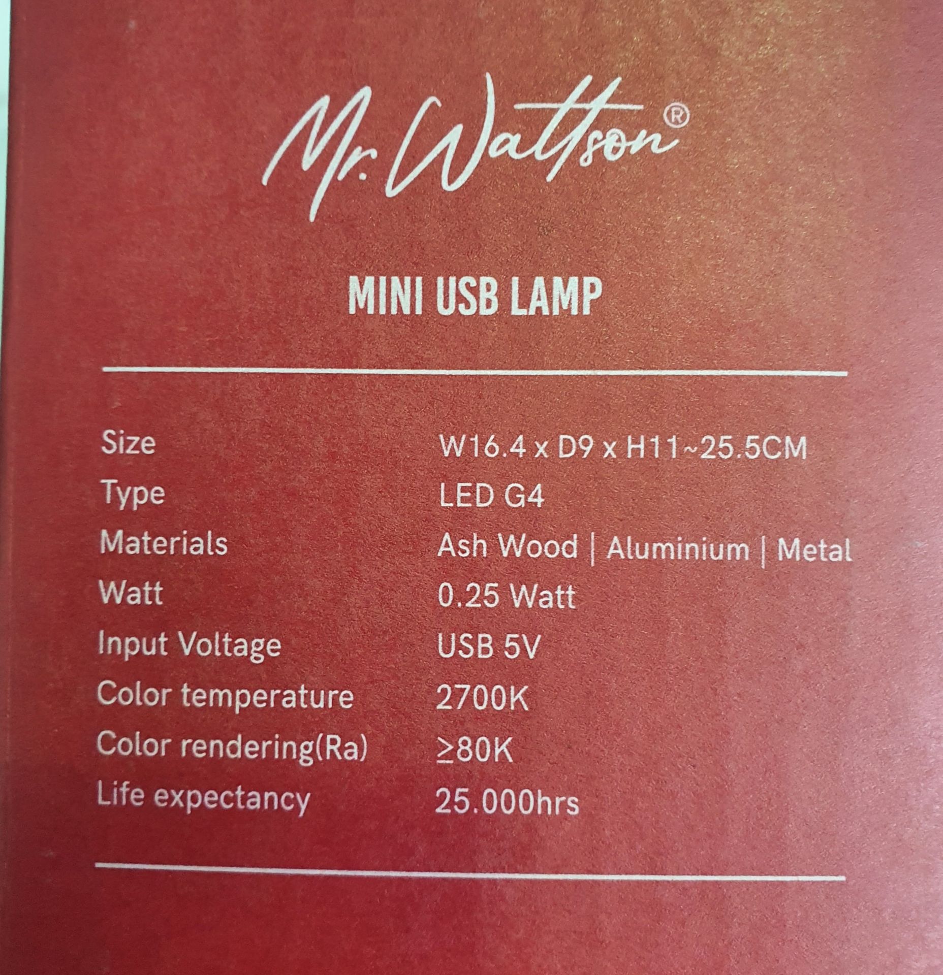 1 x Mini Wattson Original Table Lamp in Vintage White - New/Boxed Stock - Ref: TCH113 - CL840 - Loca - Image 6 of 6