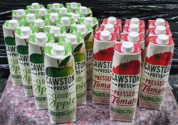 30 x Cawston Press 1L Cartons of Breakfast Juice - Flavours Include Pressed Tomato and Cloudy