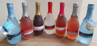 7 x Assorted Bottles of Tarquins Cornish Gin - Flavours Include Dry Gin, Sunshine Blood Orange,