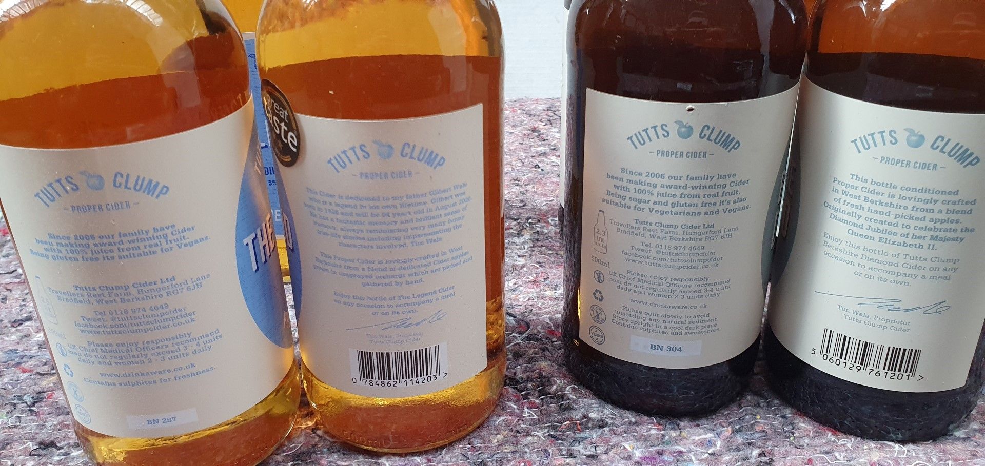 7 x Bottles of Tutts Clump Medium Dry Cider - Includes The Legend 5% and Berkshire Diamond 4.5% - Image 2 of 4