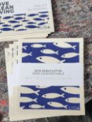 45 x Assorted Nautical Marinelife Eco Dishcloths and Organic Cotton Tea Towels - New Stock -