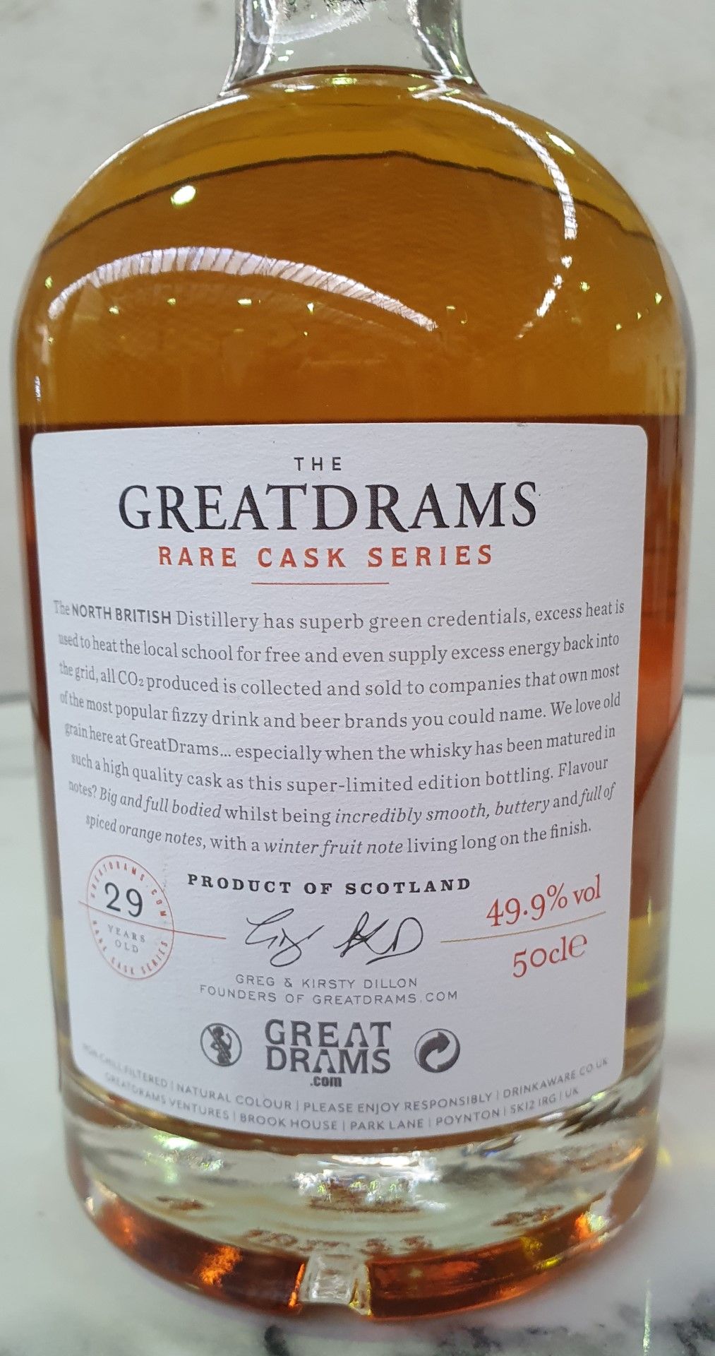 1 x Rare Drams Series 1992 North British 29 Year Old Single Cask Single Grain Whisky 50cl - Limited - Image 2 of 6