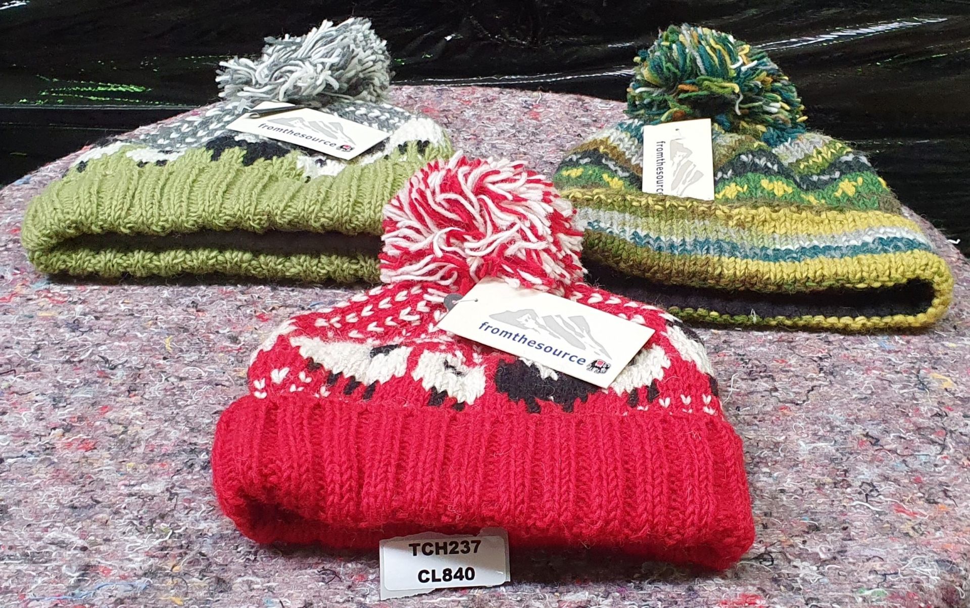 3 x Woolly Bobble Hats by From The Source - New Stock - RRP £49 - Ref: TCH237 - CL840 - Location: - Image 2 of 8