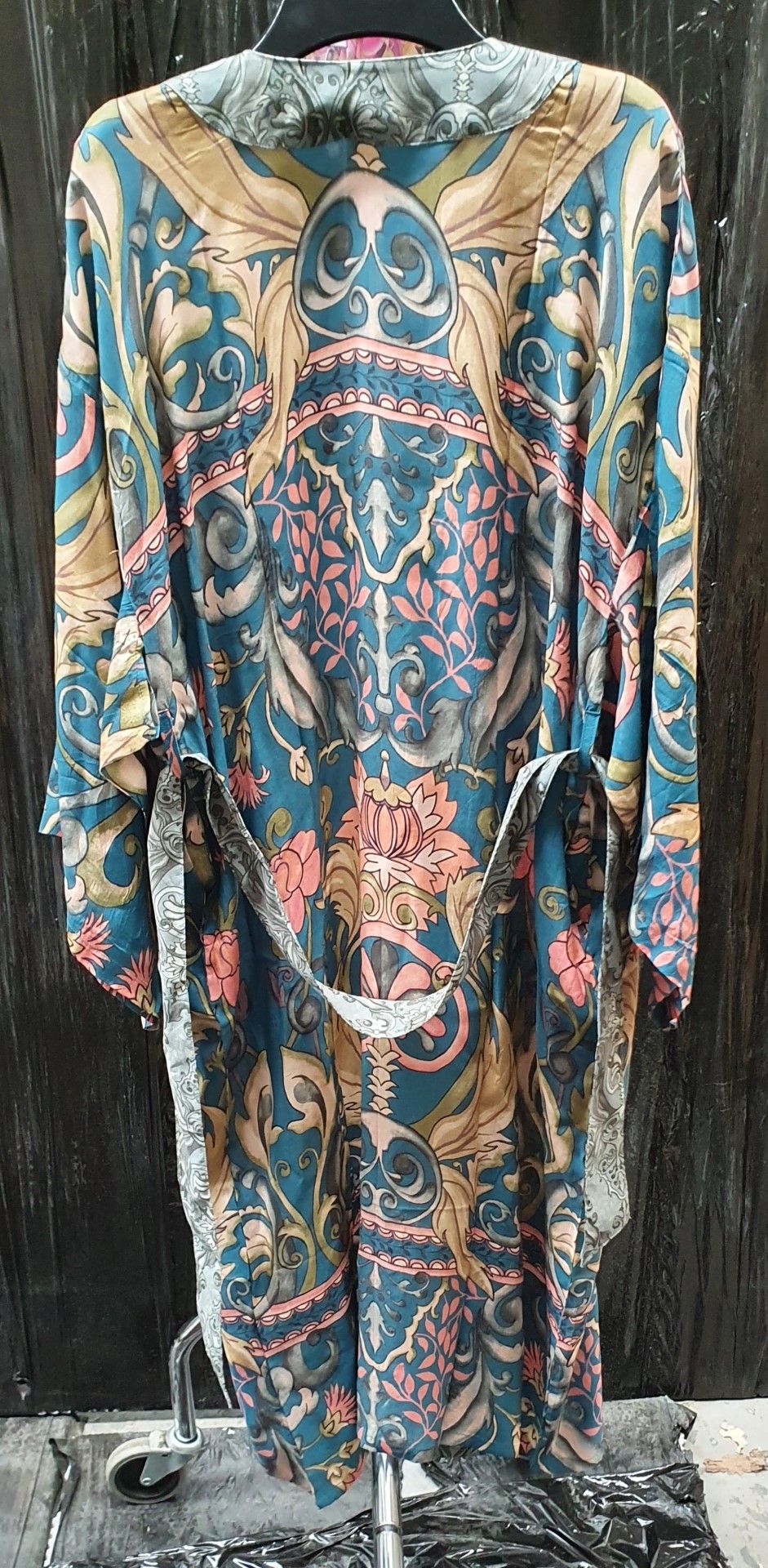 3 x Powder Kimono Style Gowns- Folk Art Petal Finish 100% Viscose Fabric - Adult One Size - New