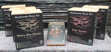 9 x Urban Farm-It Mushroom Grow Kits - Includes White Elm Oyster, Shiitake and Pink Oyster Kits -