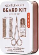 8 x Kikkerland Gentleman's 3 Piece Beard Kits - New Stock - RRP £120