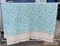 1 x Cotton & Olive Bedspread / Throw - Approx 2m in Length - New Unused Stock - Ref: TCH269D - CL840