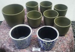 9 x Assorted Plant Pots Including - Includes Vintage and Contemporary Styles - New Stock - Ref: