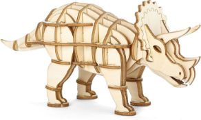 10 x Kikkerland Triceratops 3D Wooden Puzzles - New Boxed Stock - RRP £110 - Ref: TCH226 - CL840 -