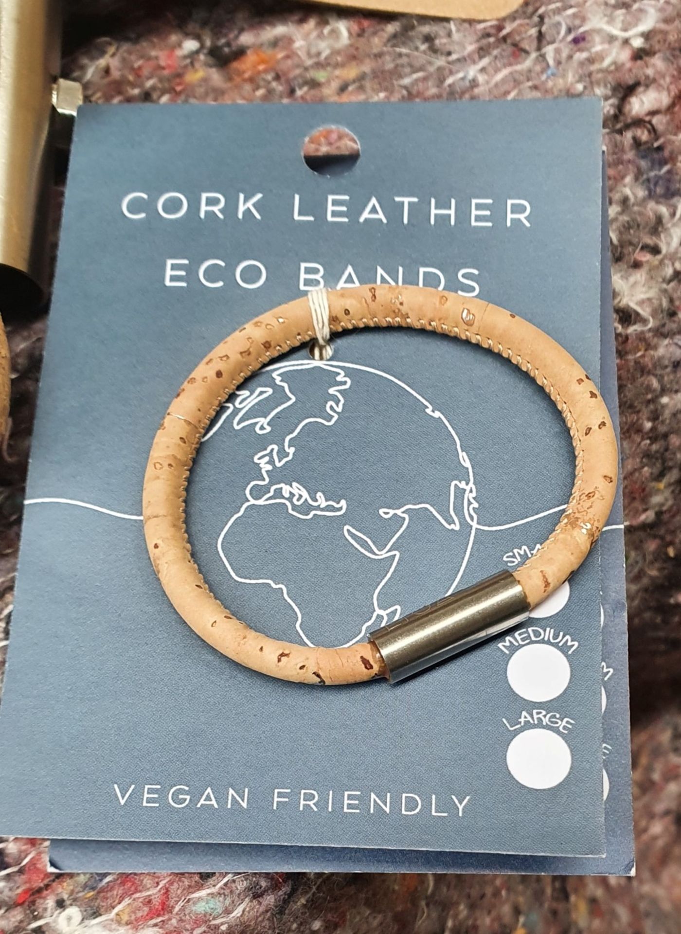 11 x Liga Cork Leather Eco Vegan Friendly Wrist Bands and 4 x Cork Ball Keyrings - New Stock - - Image 5 of 6