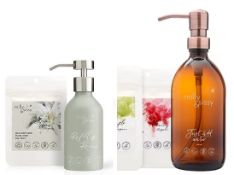 11 x Milly & Sissy Zero Waste Refillable Hand Soap Dispensers Plus 5 x Soap Pouches - Includes 6 x