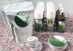 17 x Assorted Mother Sage CBD Products Including SOS Balm, Body Butter, Bath Salts, Anti Cellulite