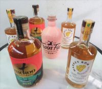 6 x Assorted Bottles of Premium Rum Including 3 x Market Row Botanical 50cl 40% Rum, 1 x Cuckoo