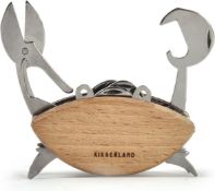 2 x Kikkerland Crab 9 in 1 Camping Multi Tool - Stainless Steel and Birchwood - New Stock - RRP £40