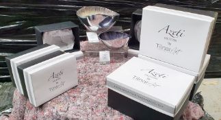 7 x Azeti Collection Bowls by Tilnar Art - Includes 4 x Medium Sized and 4 x Small Size  - New Boxed