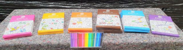 14 x Egg Nogg Colour In Giant Poster / Table Cloth Plus Pack of Colouring Pens - New Stock - Ref: