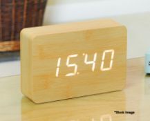 1 x Gingko Beech Brick Click Clock - New/Boxed Stock - Ref: TCH115 - CL840 - Location: Altrincham WA