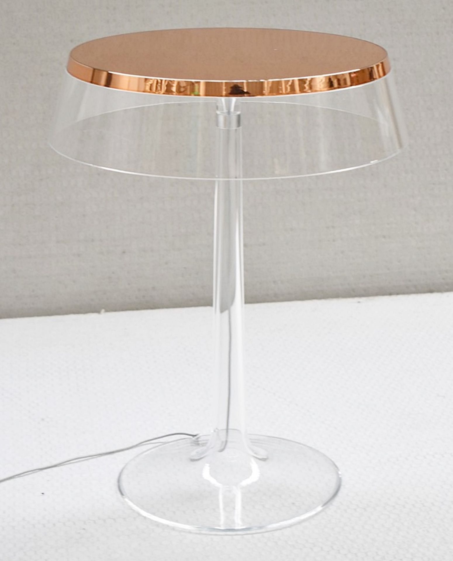 1 x FLOS / PHILIPPE STARCK 'Bon Jour' Clear Table Lamp With A Copper Top - Original RRP £540.00 - Image 2 of 3