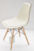 1 x VITRA Eames DSW Designer Plastic Chair With Upholstered Seat - Original RRP £660.00