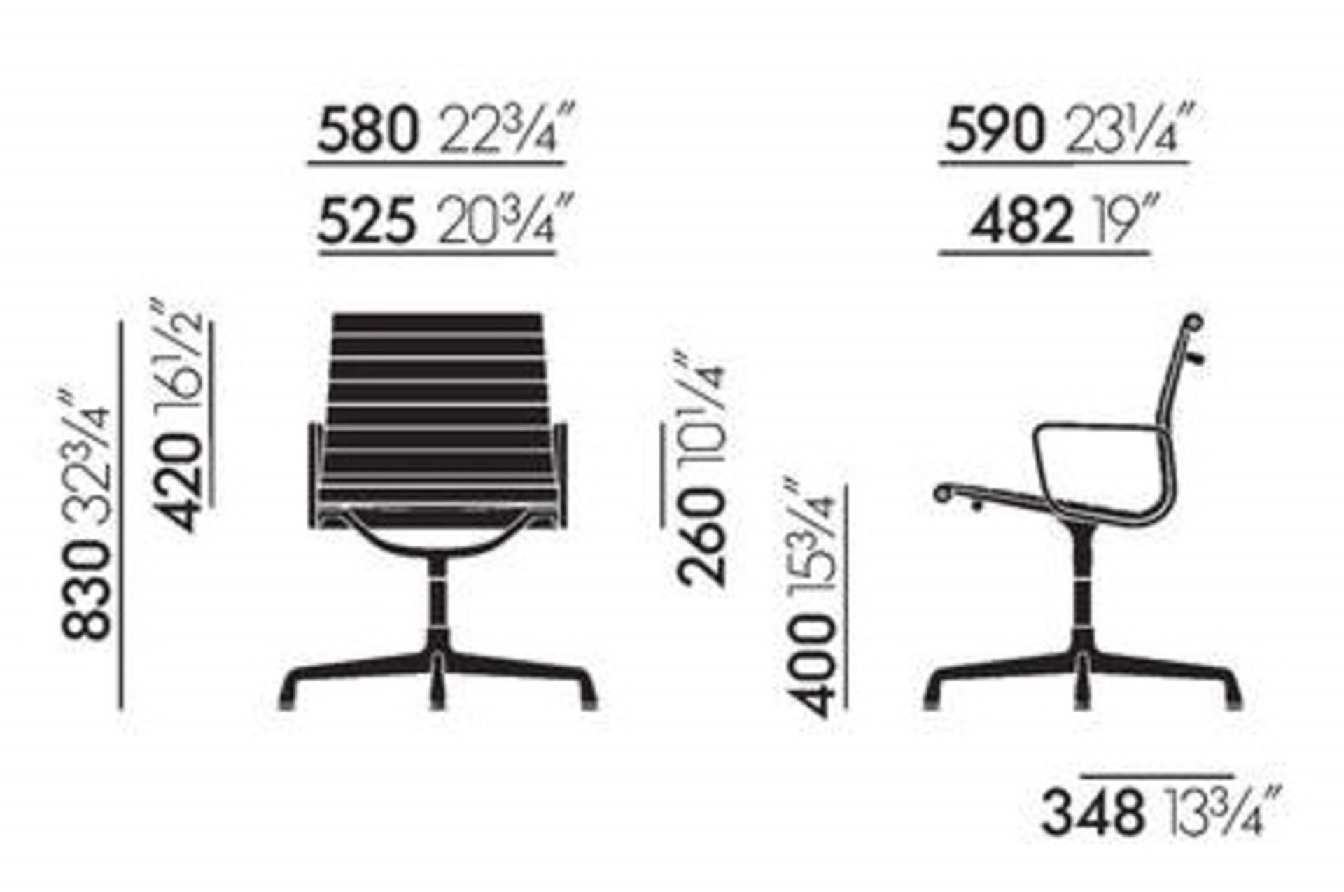 1 x VITRA 'Eames 108' Designer Swivel Armchair In Black - Original RRP £2,290 - Image 4 of 4