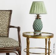 1 x HOUSE OF HACKNEY 'Ananas' Ceramic Pineapple Lamp Stand In Pale Green - Original RRP £545.00