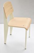 1 x VITRA Prouvé 'Standard' Designer Steel Chair With Oak Seat - Original RRP £815.00