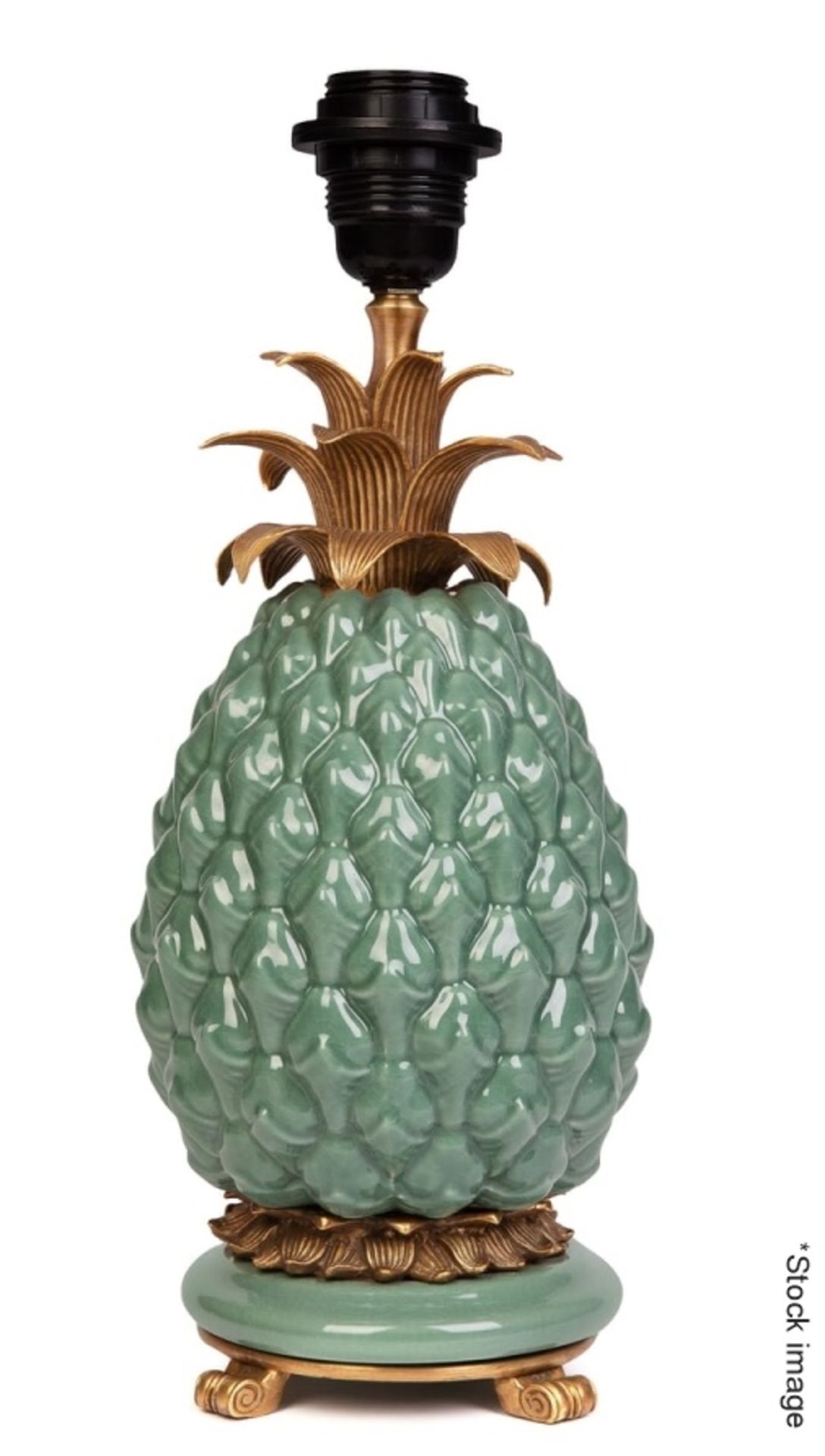 1 x HOUSE OF HACKNEY 'Ananas' Ceramic Pineapple Lamp Stand In Pale Green - Original RRP £545.00 - Image 2 of 8