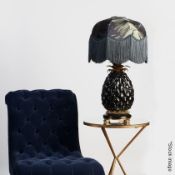 1 x HOUSE OF HACKNEY 'Ananas' Ceramic Pineapple Lamp Stand In Black - RRP £545.00