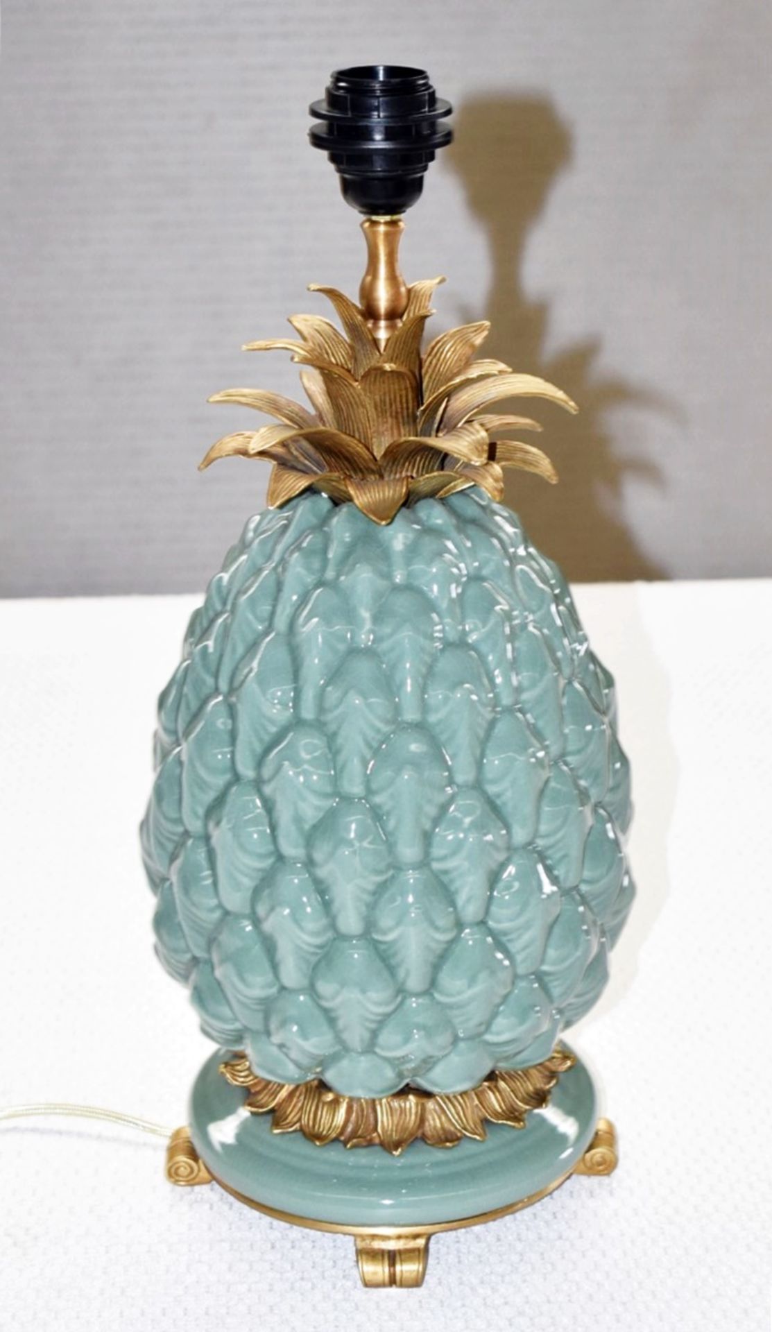 1 x HOUSE OF HACKNEY 'Ananas' Ceramic Pineapple Lamp Stand In Pale Green - Original RRP £545.00 - Image 3 of 8