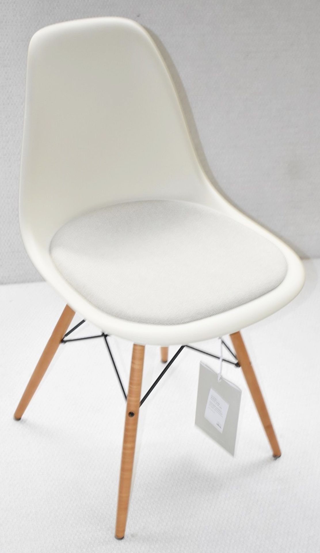1 x VITRA Eames DSW Designer Plastic Chair With Upholstered Seat - Original RRP £660.00 - Image 2 of 8