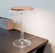 1 x FLOS / PHILIPPE STARCK 'Bon Jour' Clear Table Lamp With A Copper Top - Original RRP £540.00