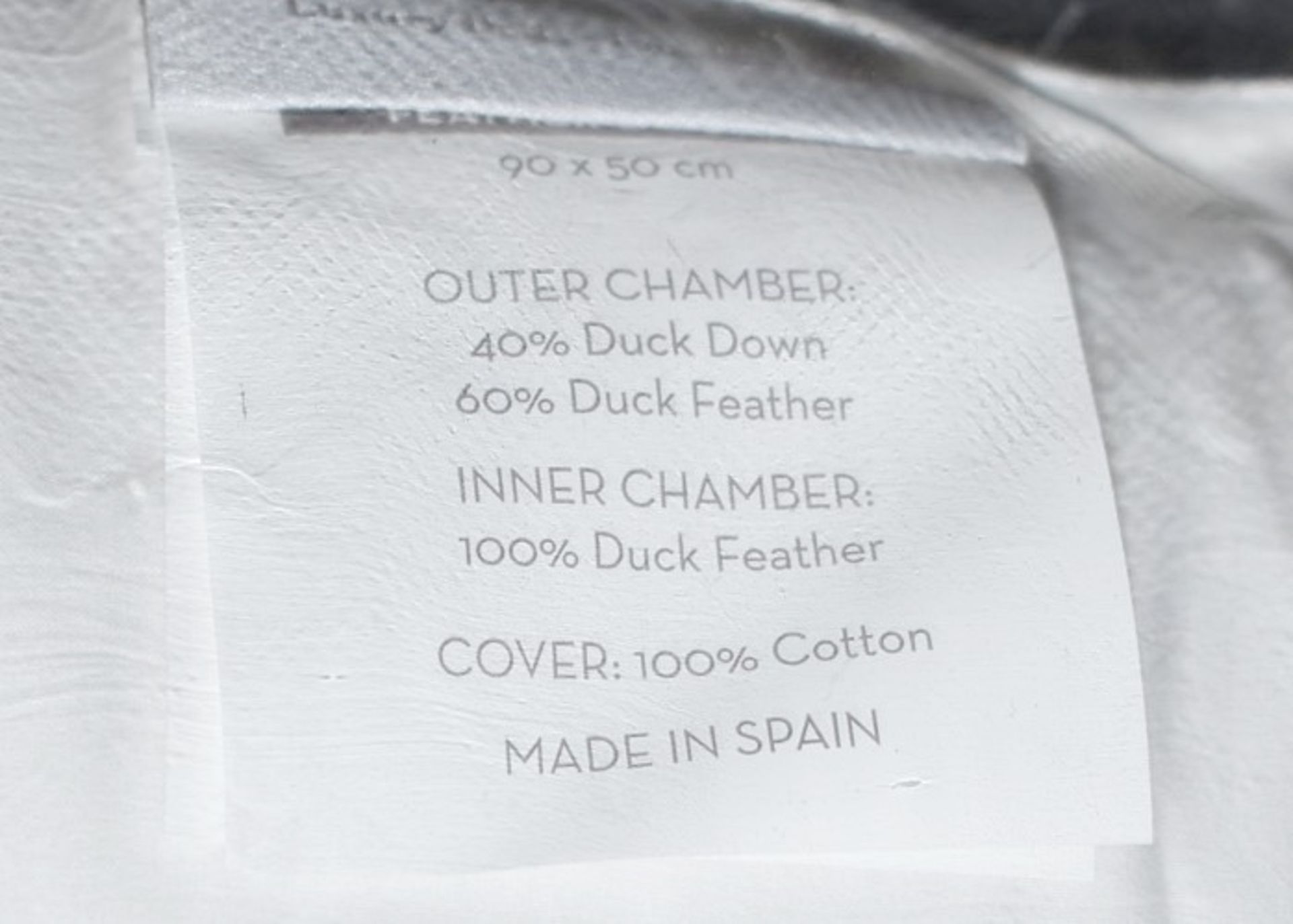 1 x VISPRING Luxury European Duck Feather & Down KINGSIZE Pillow, 90x50cm - Sealed Stock - Image 4 of 4