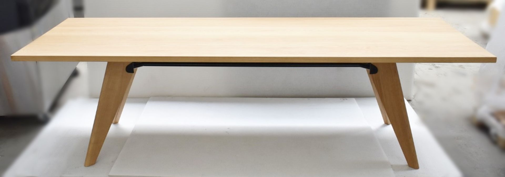 1 x VITRA / JEAN PROUVÉ 'Solvay' Solid Oak Designer 2.6-Metre Dining Table - Original RRP £7,000 - Image 4 of 9