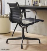 1 x VITRA 'Eames 108' Designer Swivel Armchair In Black - Original RRP £2,290